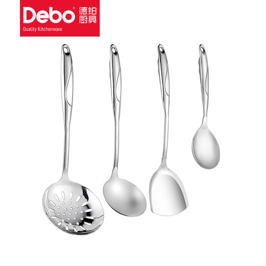 Debo 德铂赫特森厨房烹饪用具5件套装不锈钢锅铲汤勺漏勺饭勺 商品图1