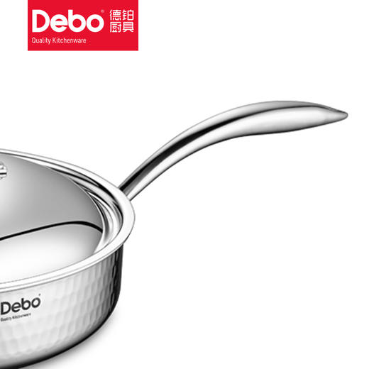 Debo 德铂施温格煎锅304不锈钢平底锅燃气电磁炉通用26cm 商品图1