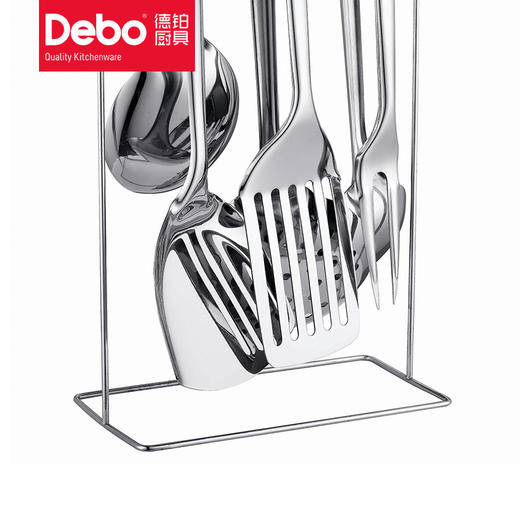 Debo 德铂伊托堡厨房烹饪用具七件套不锈钢锅铲汤勺漏勺饭勺 商品图2
