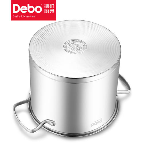 Debo 德铂布莱特汤锅深锅24cm304不锈钢三层复底不沾底大容量密封强明火电磁炉通用 商品图2