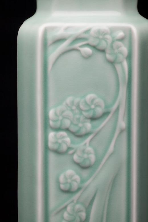 青瓷四方梅花签筒 商品图2