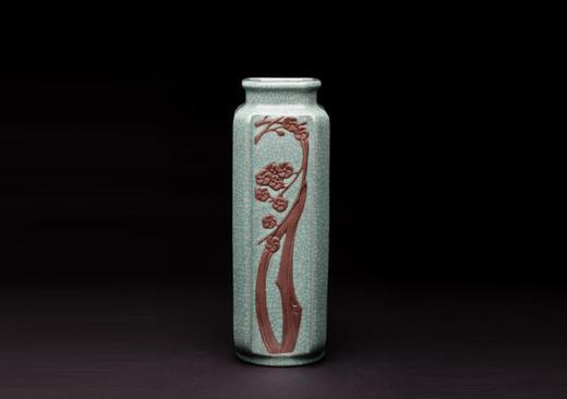 仿哥窑四方梅花签筒 商品图0