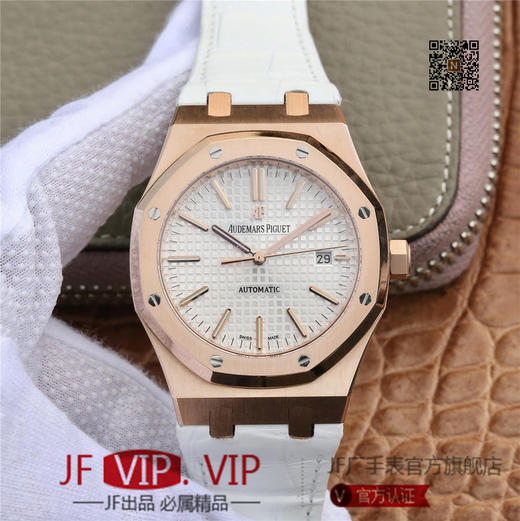 OM爱彼皇家橡树15400系列 原版1-1开模。男士腕表，皮表带，自动机械机芯，透底。 商品图0