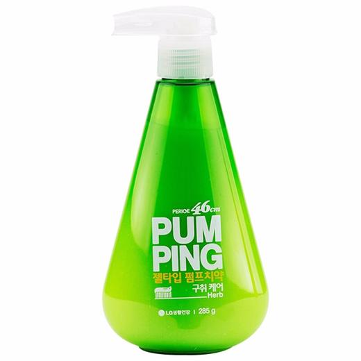 【保税仓】韩国 LG倍瑞傲 派缤46cm按压式口气管理牙膏 (萌绿清新)285g 商品图0