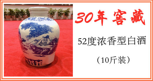 启动会专拍—30年窖藏52度浓香型白酒（10斤） 商品图0