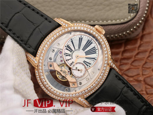 V9爱bi千禧系列15350款男装腕表镶钻系列，一款上手才知道靓的耐看型手表。V9不惜重金原装开模，逐个零件开模原装4101机芯 商品图1