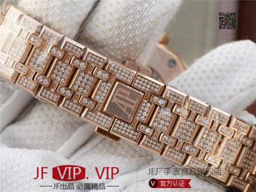 爱彼皇家橡树系列15400.OR满天星钻表少量到货 搭载316L进口不锈钢表壳 精选进口奥地利水钻 搭载9015改原装cal.3120超薄自动机械机芯 商品图7