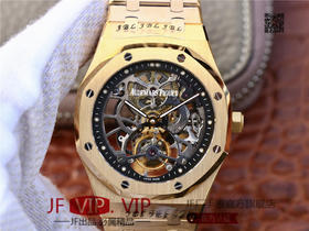 爱彼V2升级版皇家橡树26518真陀飞轮男士腕表。这是一项对精度密要求极其严苛的高级制表工艺，丝毫分差都可能会影响机芯的走时精度或防震效果