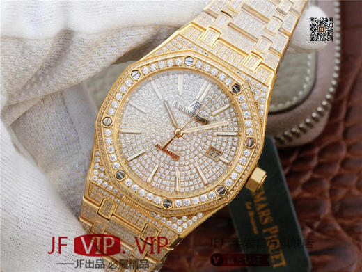 爱彼皇家橡树系列15400.OR满天星钻表少量到货 搭载316L进口不锈钢表壳 精选进口奥地利水钻 搭载9015改原装cal.3120超薄自动机械机芯 商品图2