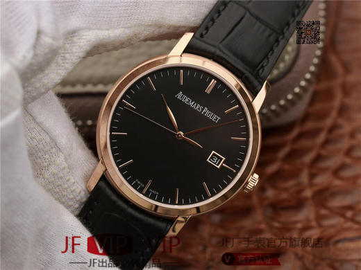 WF爱彼1570 OR.oo2CR.01超薄腕表39mm，在整体约4.2mm的厚度中，这款超薄腕表采用了进口9015Top改装2120机芯，具有独特的精准、靠的卓越性能，最为精美的是玫瑰金镂空自动陀 商品图2