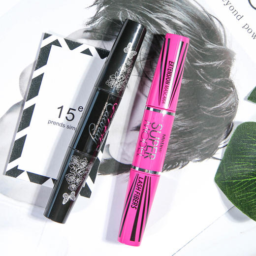 「超长超密睫毛膏 」泰国Mistine 睫毛膏双头4D纤长浓密卷翘 防水防汗不晕染 商品图0