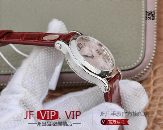 YF萧邦 HAPPY DIAMONDS 五彩缤纷系列 278559-3020 。女士腕表，皮表带，自动机械机芯，透底。 商品图4