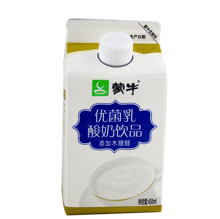 蒙牛优菌乳木糖醇酸奶458g*12盒/箱