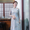 XGT-Q9309新式复古中国风中长款日常改良旗袍连衣裙 商品缩略图1