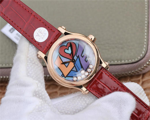 YF萧邦 HAPPY DIAMONDS 五彩缤纷系列 278559-3020 。女士腕表，皮表带，自动机械机芯，透底。 商品图1