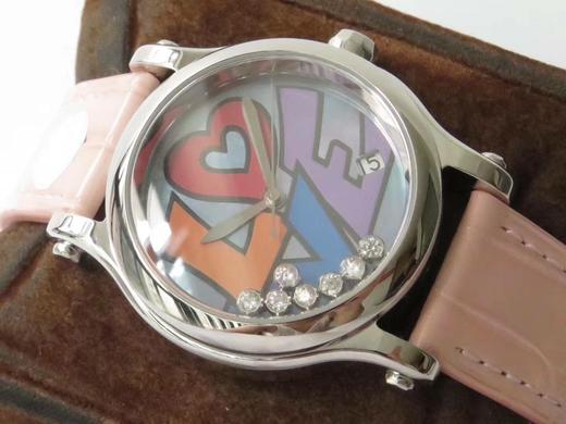 YF萧邦 HAPPY DIAMONDS 五彩缤纷系列 278559-3020 。女士腕表，皮表带，自动机械机芯，透底。 商品图13