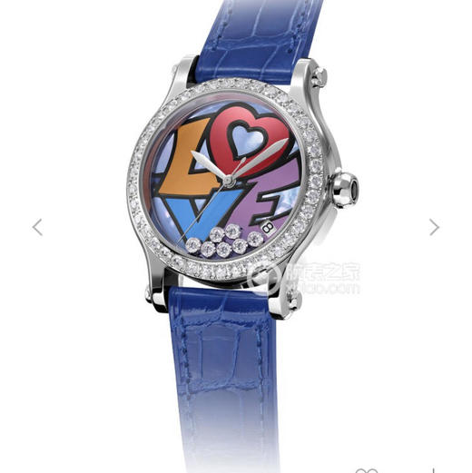 YF萧邦 HAPPY DIAMONDS 五彩缤纷系列 278559-3020 。女士腕表，皮表带，自动机械机芯，透底。 商品图0