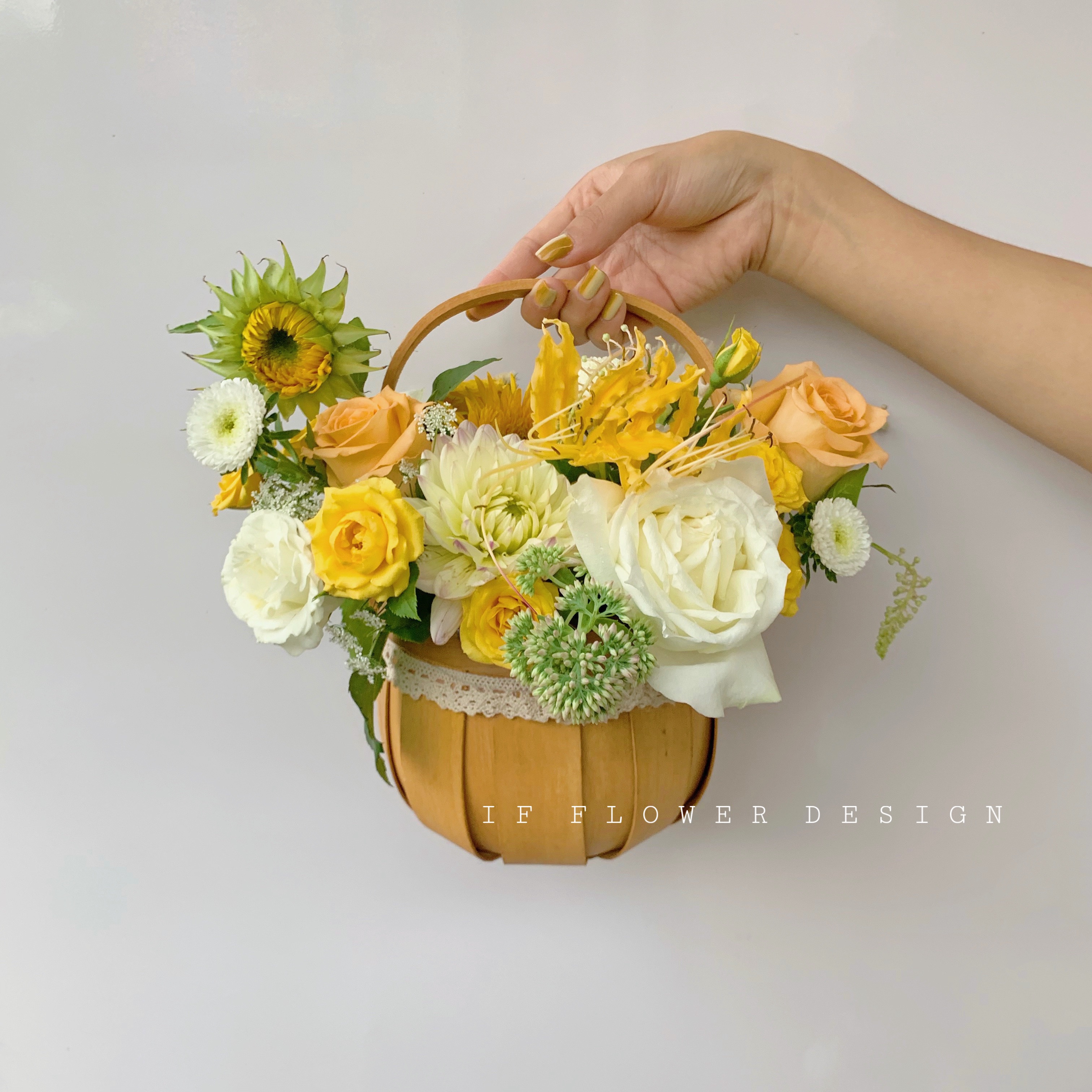 如果fiower 南瓜 小花篮