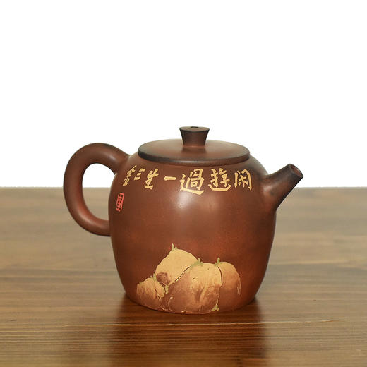 建水紫陶  三金壶 商品图0