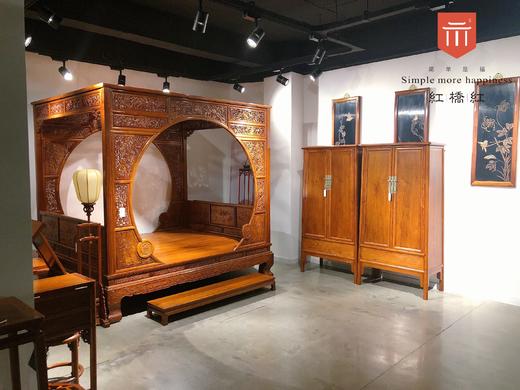 红桥红  家具严选  缅甸花梨(大果紫檀）  【双月洞架子床系列】 商品图7