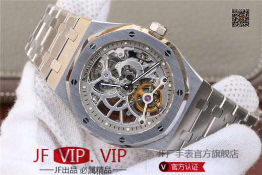 爱彼2018新款皇家橡树26518真陀飞轮男士腕表。这是一项对精度密要求极其严苛的高级制表工艺，丝毫分差都可能会影响机芯的走时精度或防震效果。 商品图1