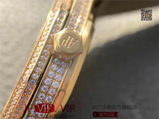 爱彼皇家橡树15400满天星系列 全表壳镶满钻 搭载9015改原装cal.3120超薄自动机芯 意大利牛皮表带 镶钻原装表扣 商品图11