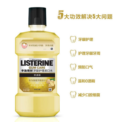 李施德林(Listerine)牙龈护理便携漱口水 草本生姜 2瓶 商品图4