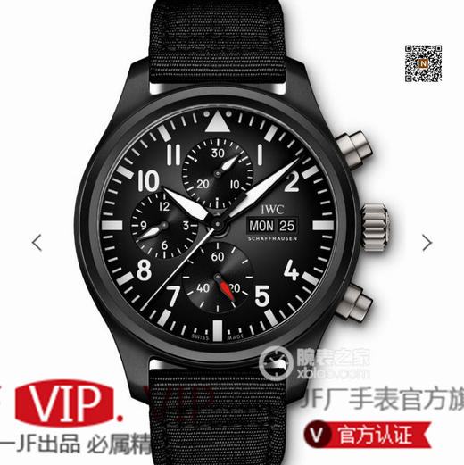 ZF万国IWC2019新款喷火战机计时腕表震撼来袭！驰骋高空 分秒必“真” ZF出品，必属精品！男士腕表，皮表带，自动机械机芯 商品图0