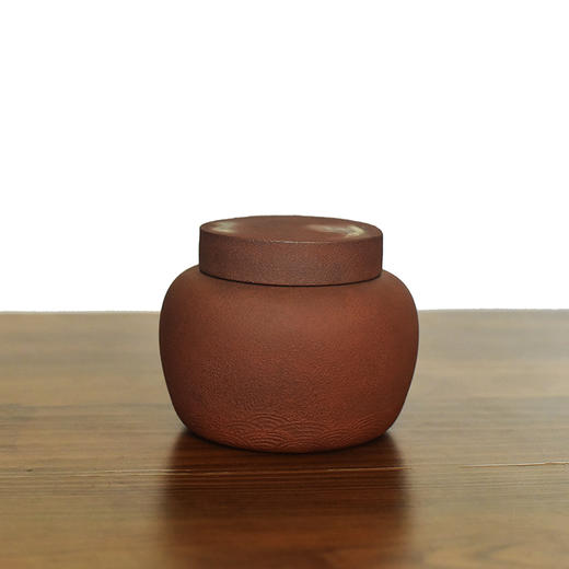 建水紫陶  三金茶罐 商品图1