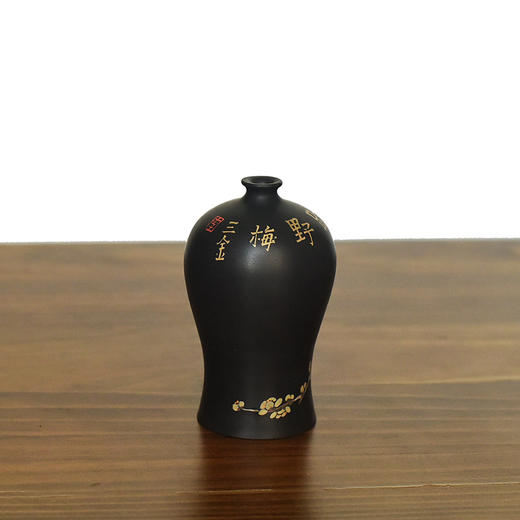 建水紫陶 三金花瓶 商品图4