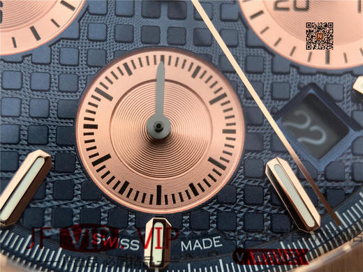 JH爱彼皇家橡树26331，41mm直径，上海7750全自动机械机芯。 动力储备：40小时 表盘材质：镌刻“Grande Tapisserie”大格纹装饰 商品图6