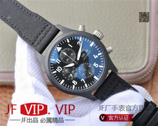 ZF万国IWC2019新款喷火战机计时腕表震撼来袭！驰骋高空 分秒必“真” ZF出品，必属精品！男士腕表，皮表带，自动机械机芯 商品图2