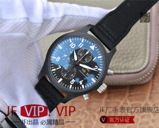 ZF万国IWC2019新款喷火战机计时腕表震撼来袭！驰骋高空 分秒必“真” ZF出品，必属精品！男士腕表，皮表带，自动机械机芯 商品图3