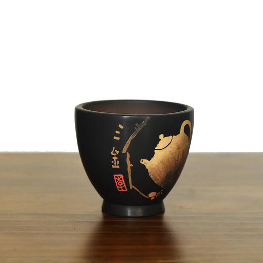 建水紫陶 三金品杯 商品图5