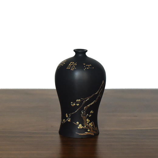 建水紫陶 三金花瓶 商品图0