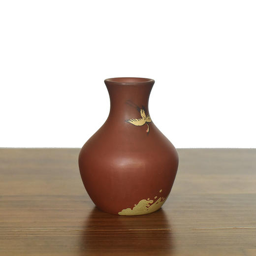 建水紫陶 三金花瓶 商品图2