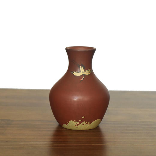 建水紫陶 三金花瓶 商品图0