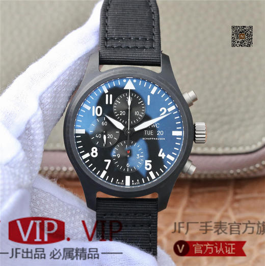 ZF万国IWC2019新款喷火战机计时腕表震撼来袭！驰骋高空 分秒必“真” ZF出品，必属精品！男士腕表，皮表带，自动机械机芯 商品图1