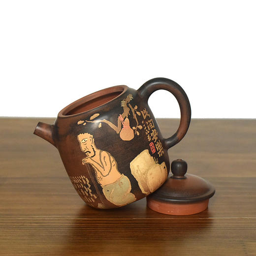 建水紫陶  三金壶 商品图4