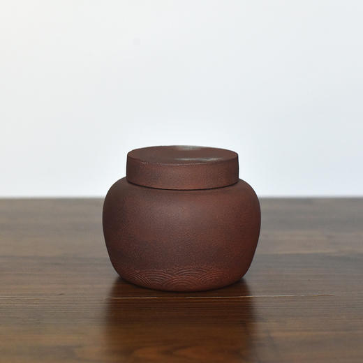 建水紫陶  三金茶罐 商品图0