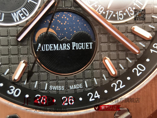 JF爱彼皇家橡树26579。功能：日期显示、星期显示、月份显示、年历显示、万年历、月相进口机克隆原装5134自动机械机芯,41毫米,男士手表腕表 商品图6