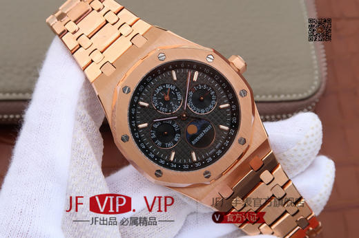 JF爱彼皇家橡树26579。功能：日期显示、星期显示、月份显示、年历显示、万年历、月相进口机克隆原装5134自动机械机芯,41毫米,男士手表腕表 商品图1