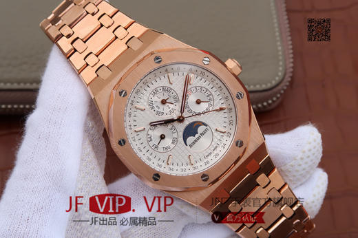 JF爱彼皇家橡树26579。功能：日期显示、星期显示、月份显示、年历显示、万年历、月相进口机克隆原装5134自动机械机芯,41毫米,男士手表腕表 商品图1