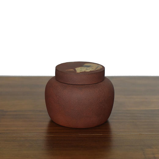 建水紫陶  三金茶罐 商品图0