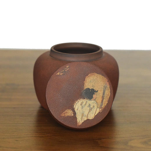 建水紫陶  三金茶罐 商品图3