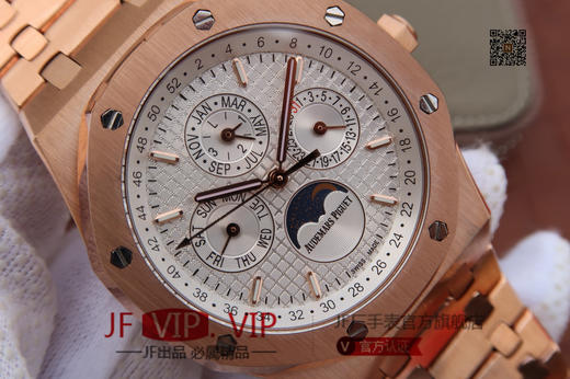 JF爱彼皇家橡树26579。功能：日期显示、星期显示、月份显示、年历显示、万年历、月相进口机克隆原装5134自动机械机芯,41毫米,男士手表腕表 商品图3