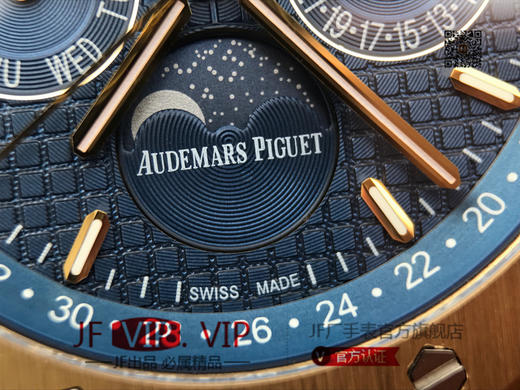 JF爱彼皇家橡树26579。功能：日期显示、星期显示、月份显示、年历显示、万年历、月相进口机克隆原装5134自动机械机芯,41毫米,男士手表腕表 商品图6