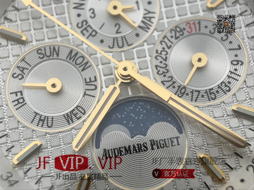 JF爱彼皇家橡树26579。功能：日期显示、星期显示、月份显示、年历显示、万年历、月相进口机克隆原装5134自动机械机芯,41毫米,男士手表腕表 商品图7