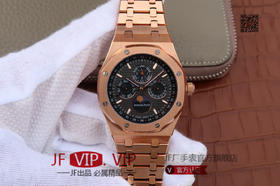 JF爱彼皇家橡树26579。功能：日期显示、星期显示、月份显示、年历显示、万年历、月相进口机克隆原装5134自动机械机芯,41毫米,男士手表腕表