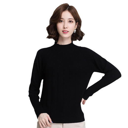 XDE-SX18508      100羊毛衫女套头半高领毛衣韩版百搭宽松打底2019秋冬季新款 商品图4